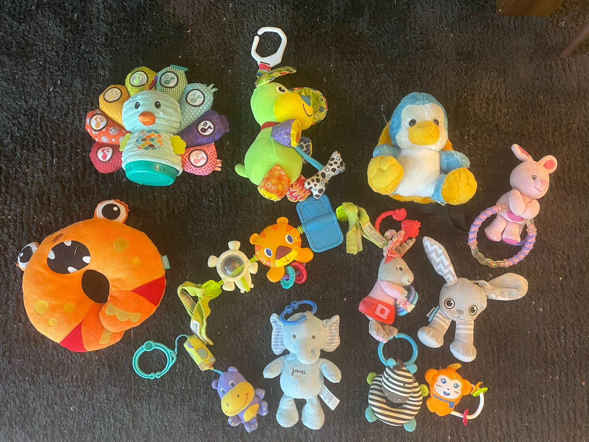 Set Of 12 Baby Toys Hanging To Stroller Sensory Activities