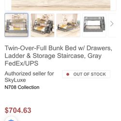 Bunk Bed Twin Over Full