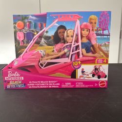 Barbie Mysteries: Beach Detectives Ultimate Beach Buggy Vehicle Playset with 10+ Accessories