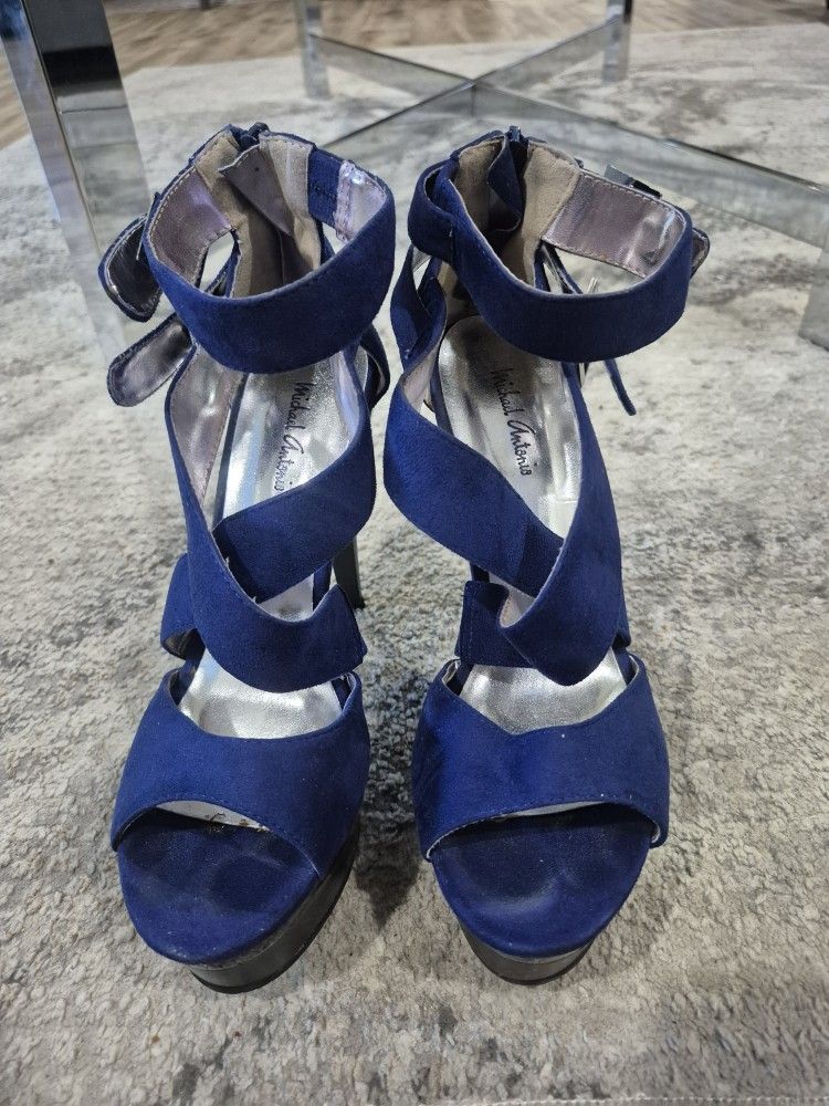Michael Antonio Navy Blue Dress Shoes