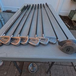 Starter Golf Set (Driver + 5wood + 4,5,7,8,9,PW Irons + Bullseye Putter)