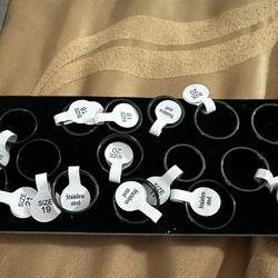 15 Piece Stainless Steel Ring Set