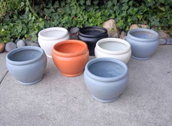 Pots Resin Fun Colorful Herb Garden or Favorite Plant