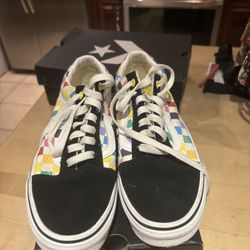 Rainbow Checkered Vans