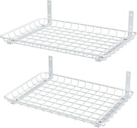 EVERHANGER Garage Wall Shelves 12x18 Inch, Wall Mounted Storage Shelf, Metal Shelf Rack