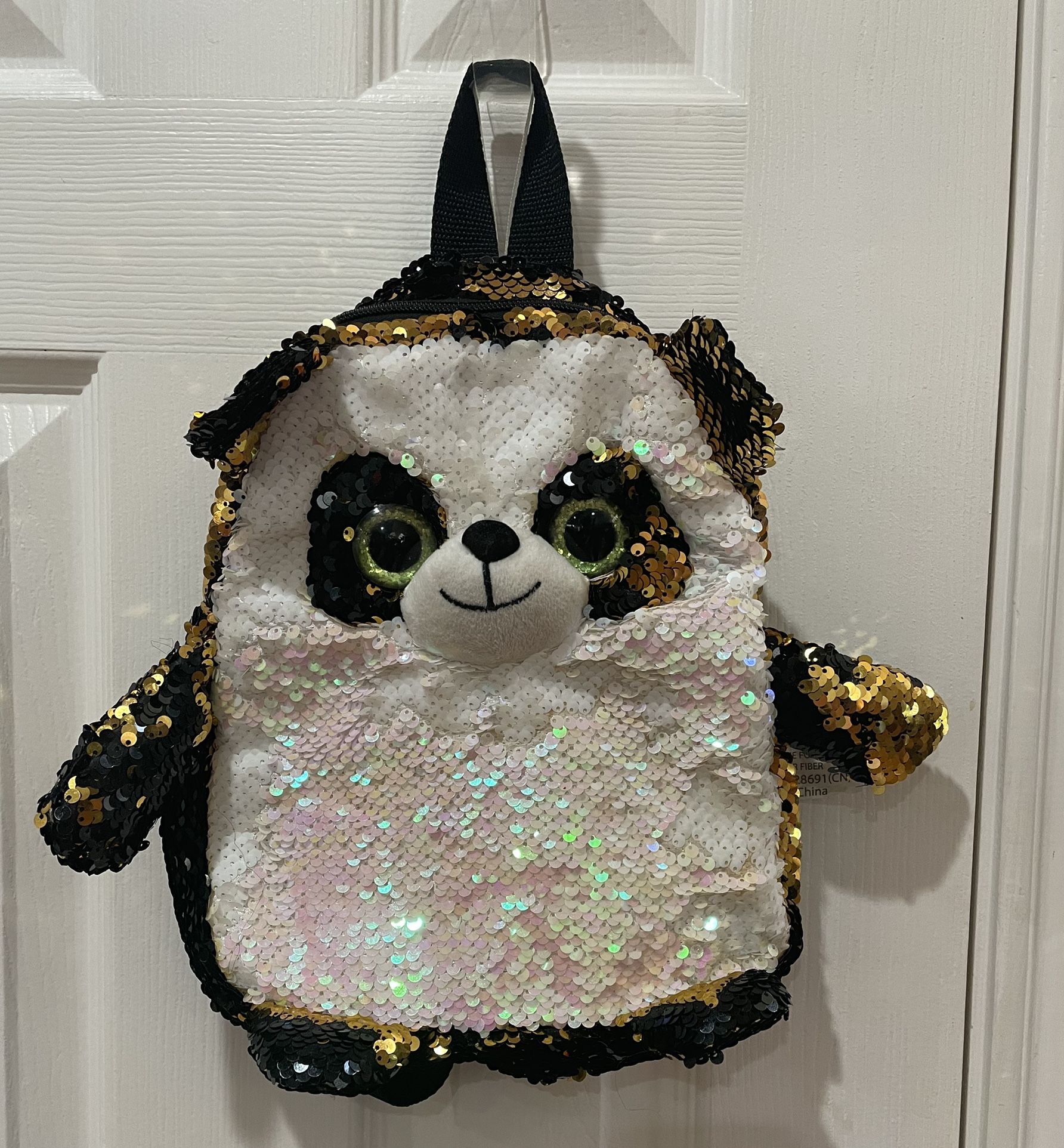 HOBBY LOBBY PANDA SHIMMERY REVERSE SEQUINS BACKPACK