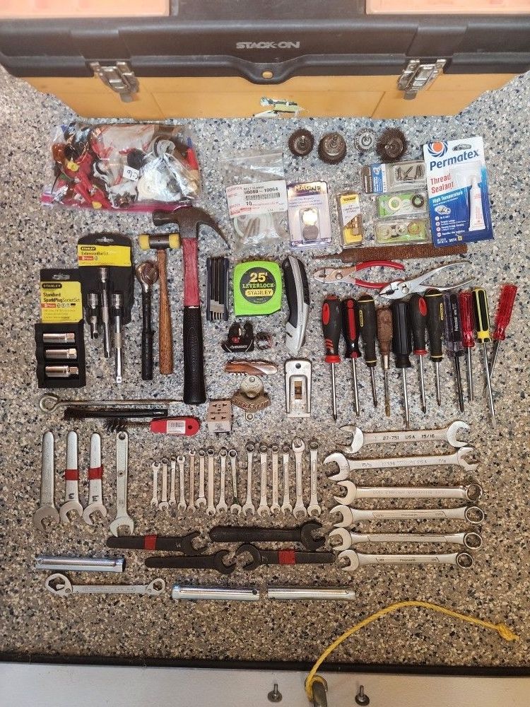 Assorted Tools, Toolbox, Wrenches, and more. Make an Offer?