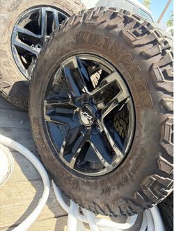 OEM Chevy Silverado Trail Boss / Colorado Wheels & Goodyear Wrangler Territory MT Tires