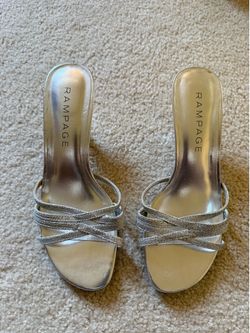 Rampage silver low-heel sandals