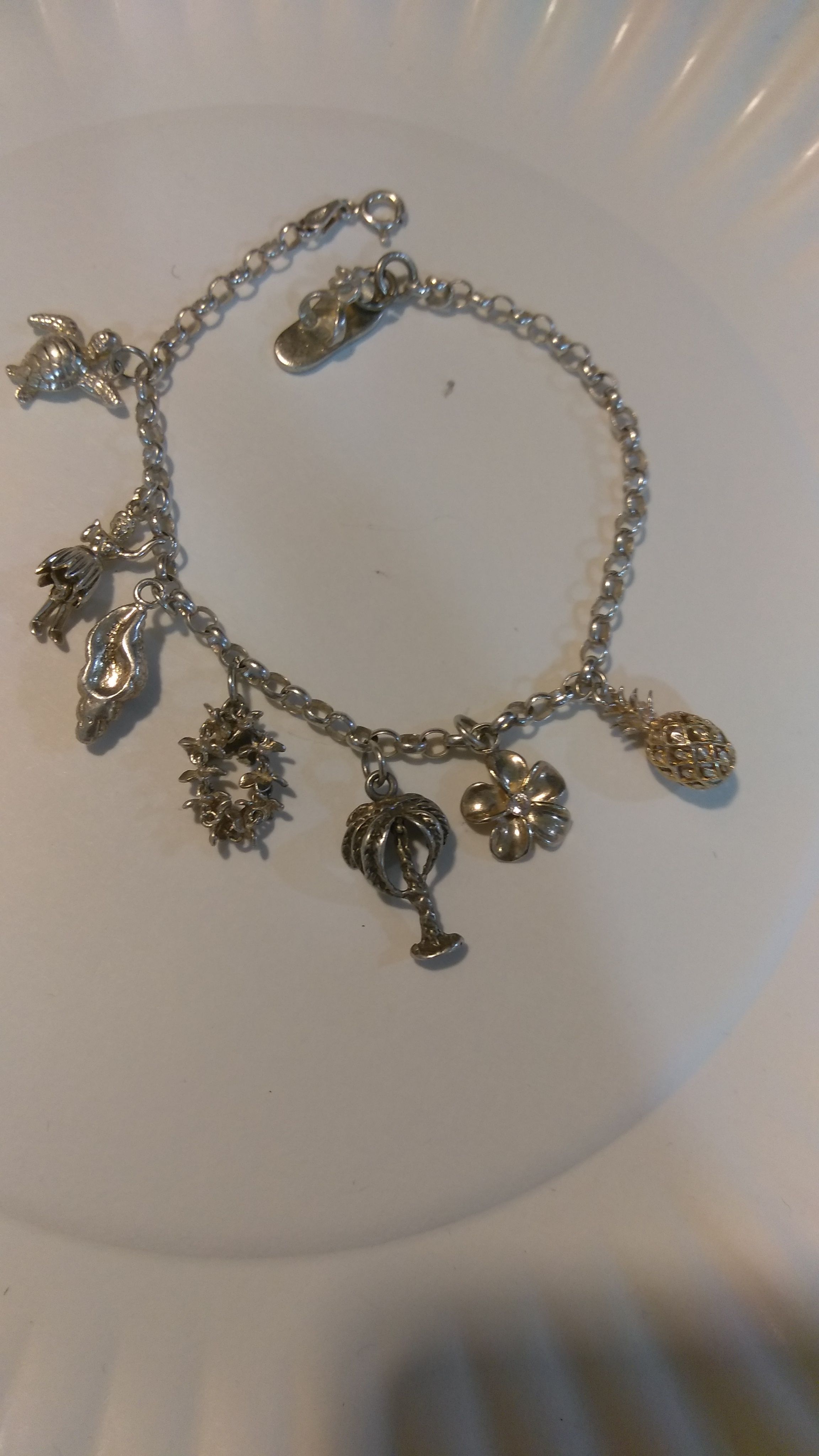 Charm bracelet all sterling silver