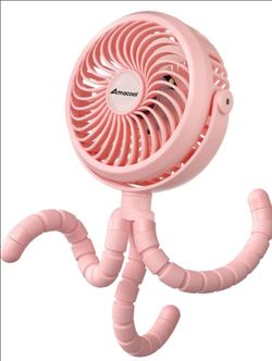 Amacool Fan Flexible Tripod Clip On Fan with 3 Speeds and Rotatable Handheld