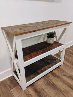 Entryway table with removable top