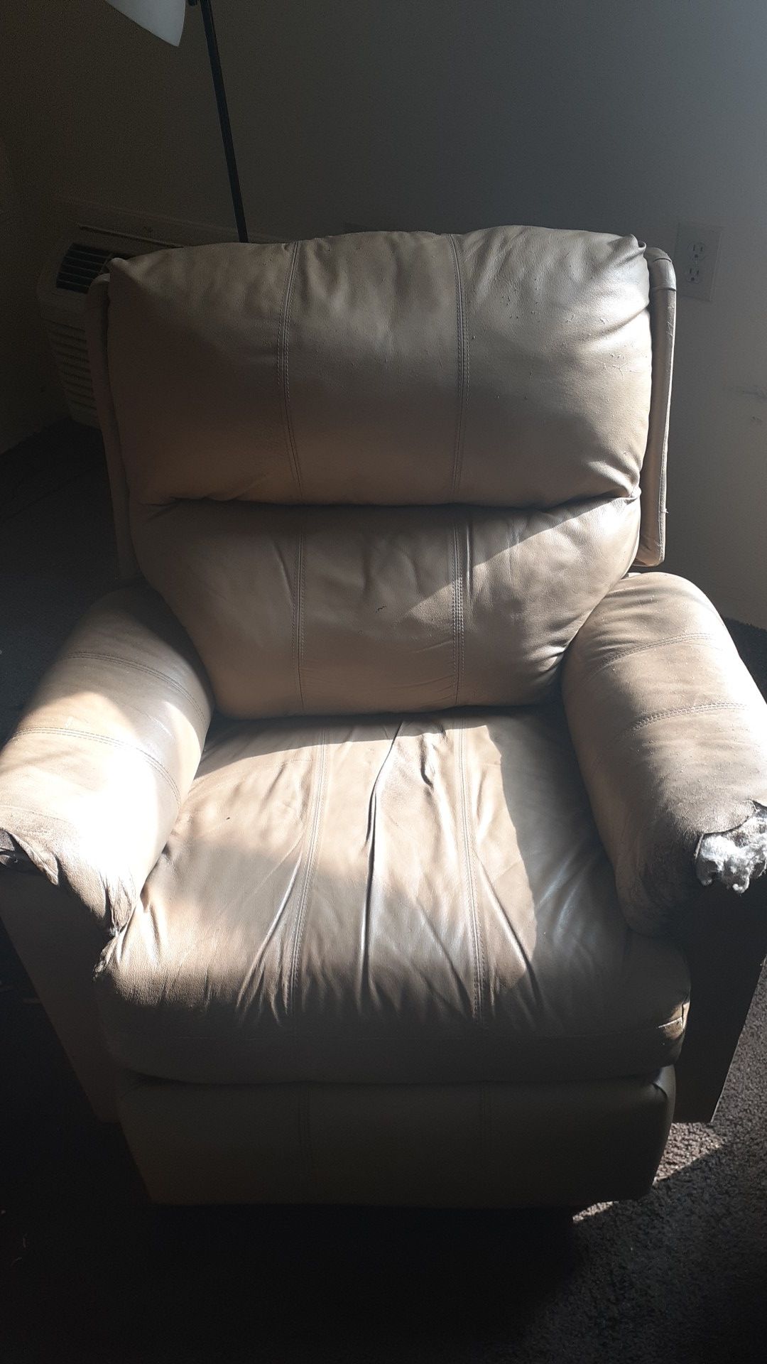 Tan, Leather Recliner