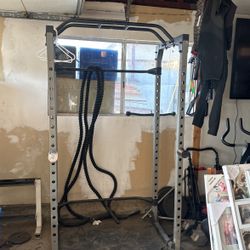 Weights & Squat, Rack, Bench Rack with Bar , Bench Etc.