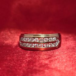 14k Yellow Gold Diamond Round Cut Ring 0.90 ctw