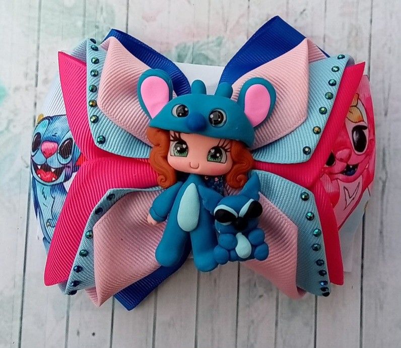 Hair Bow, Stitch Hair Bow