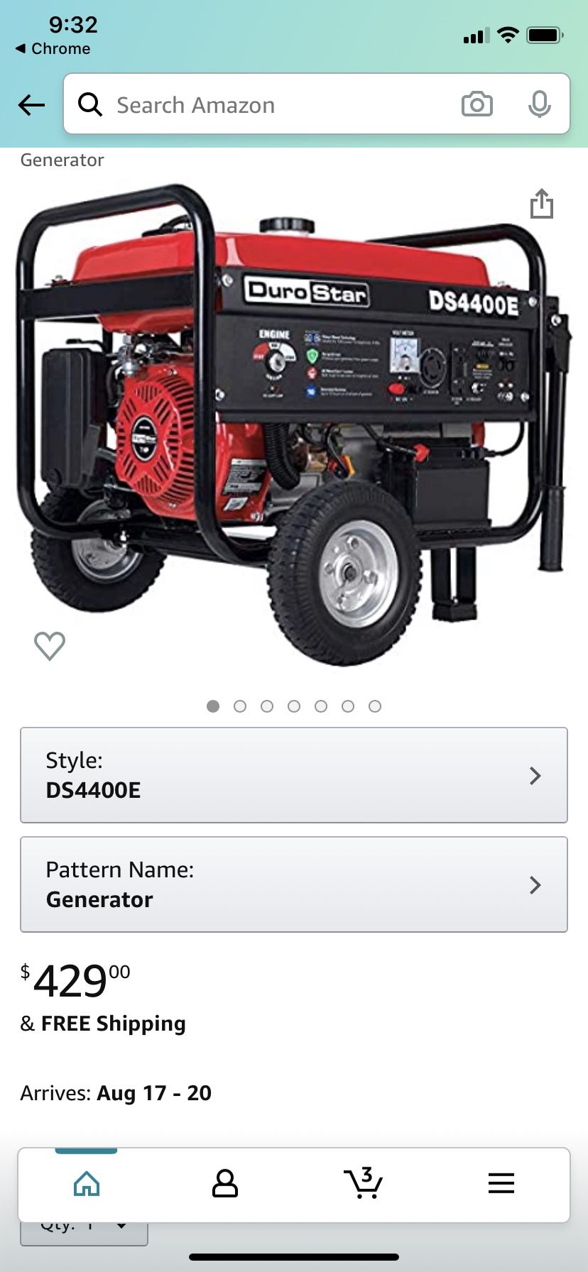 Durostar DS4400E generator