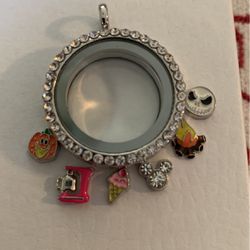 Floating Charm Neckace with Miscellaneous Charms