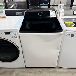 🔥LG 5.5 cu. ft. Top Load Washer in White with EasyUnload, AI Sensing, ezDispense, Water Faucet & LCD Digital Dial Control🔥