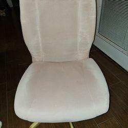 Pink Plush Rolling Chair 