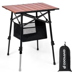 Portable Camping Table, Folding for Beach Outdoor Adjustable Height
16.5"-23.6"L, Storage Bag for Camp, Cooking, Picnic, Travel, Backyards, Fishing, P
