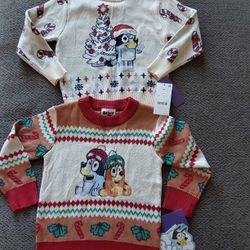 TODDLER BLUEY CHRISTMAS SWEATERS 18M UNISEX