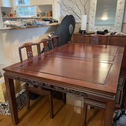 Solid Wood 8 Piece Dining Table & Chairs