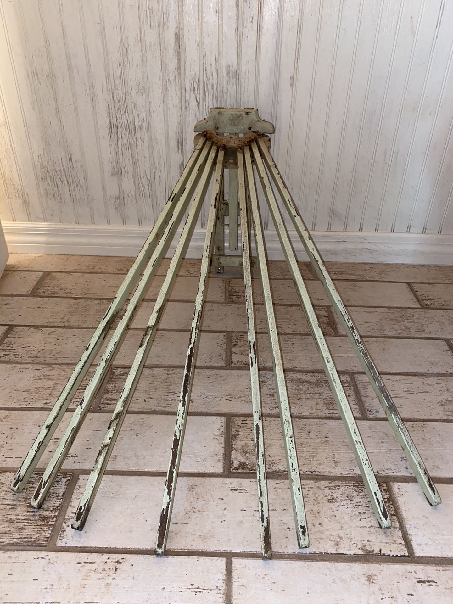 Antique Wood Hanging Swing Arm Drying Rack