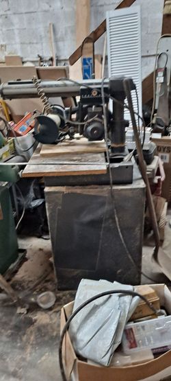 10" Craftsman Radial Arm Saw with work table on wheels