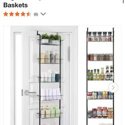 6-Tier Metal Organizer Spice Rack With 6 Full Baskets