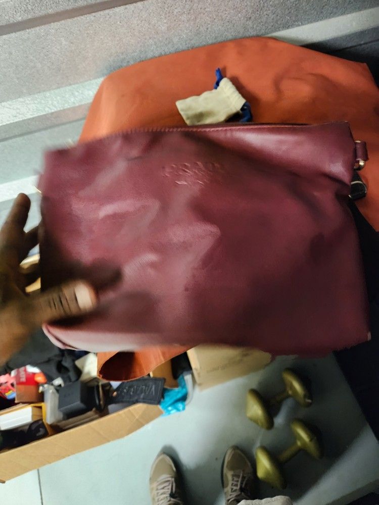 Authentic Vintage Burgundy Prada Shoulder Bag