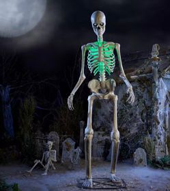 12 FT Giant-Sized Skelly with LifeEyes LCD Eyes Home Accent Holiday from Home Depot