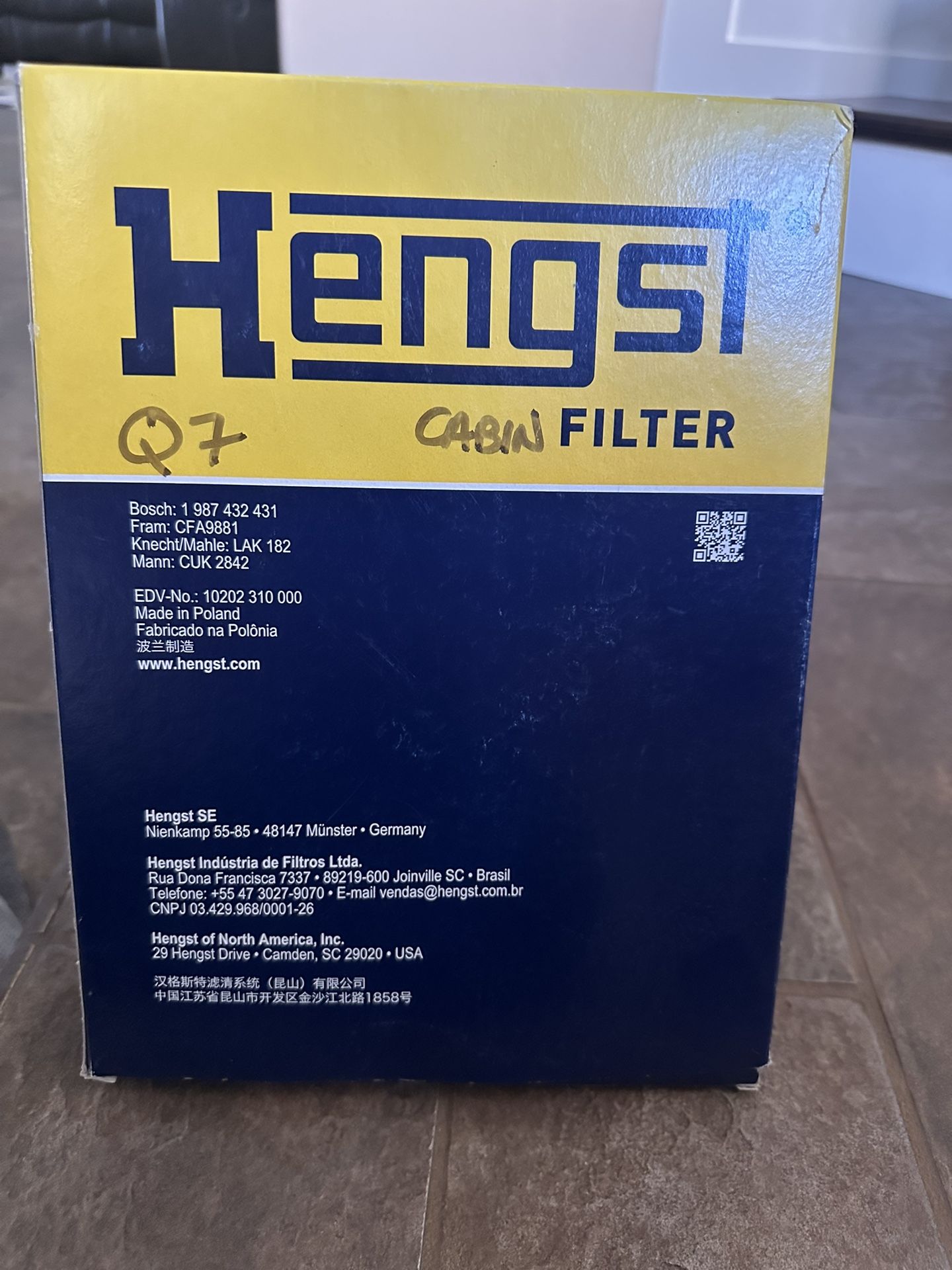 Audi Q7 Cabin Filter