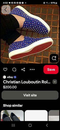 Rare Christian Louboutin slip ons