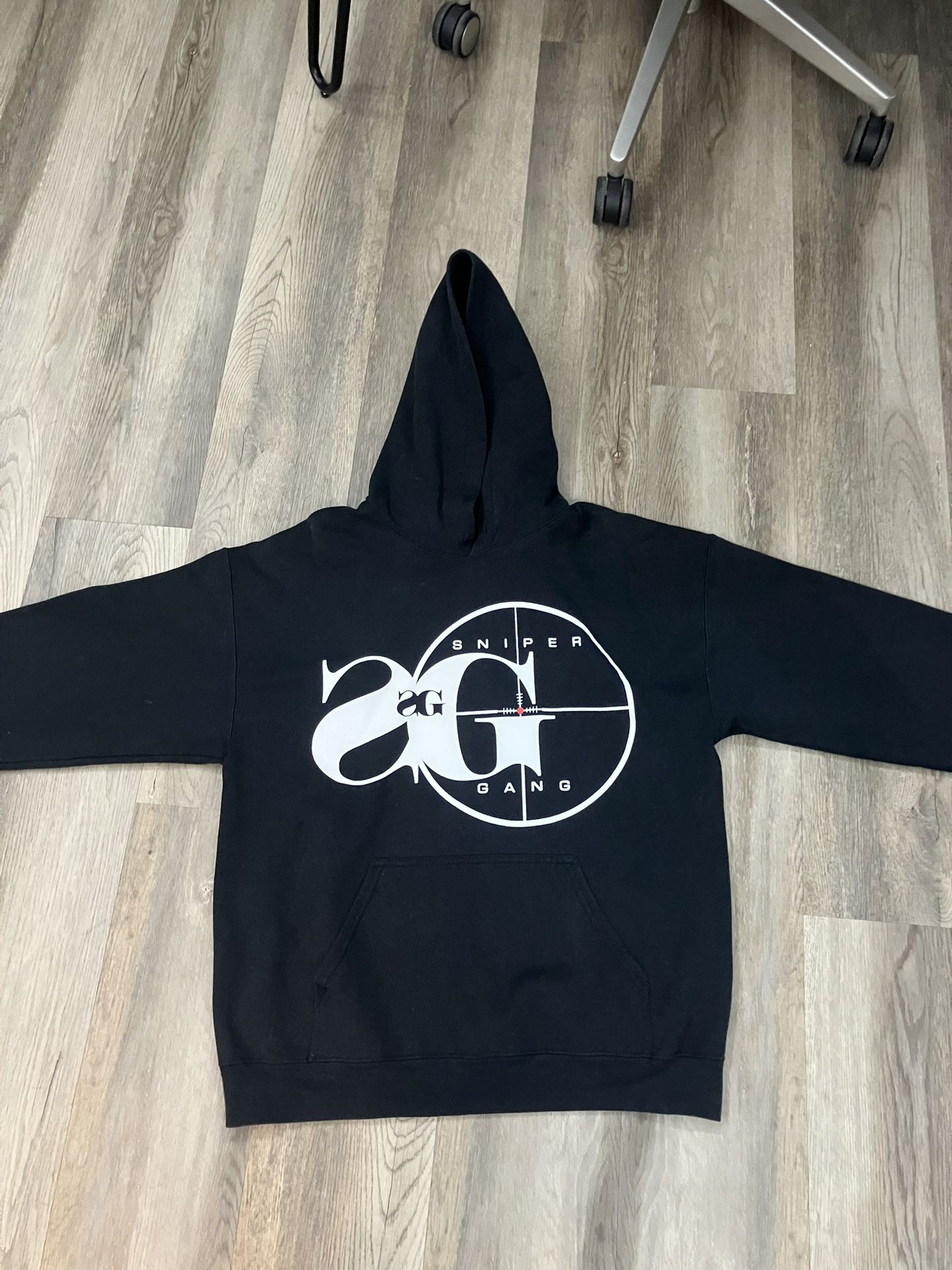 Black Sniper Gang Hoodie Used Size Mediuem