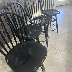 Black bar stools Ethan Allen 