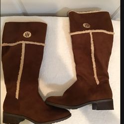 Tommy Hilfiger Brown Suede knee high boots, size 10,
