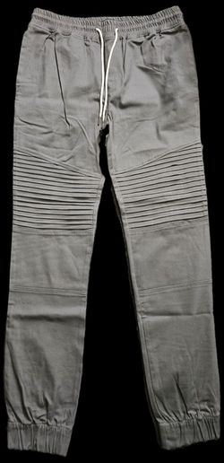 $10 - Elwood - Drawstring Moto Joggers in Gray - Sz M