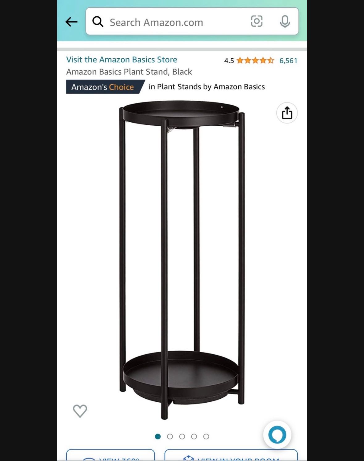 Black Two Tier Plant Stand