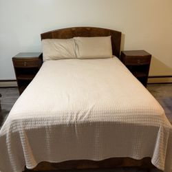 Full Bed Set With Headboard And Night Stands