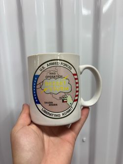 Vintage military mug operation desert storm