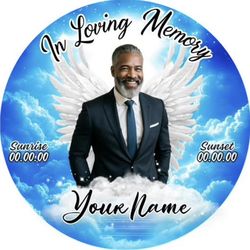 Custom Memorial Photo Buttons – 2.25” Personalized Keepsakes 🕊️