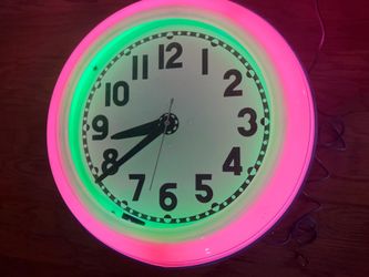Rare Vintage Neon Clock