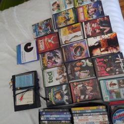 Many DVD Movies With DVD Player And Extra , 