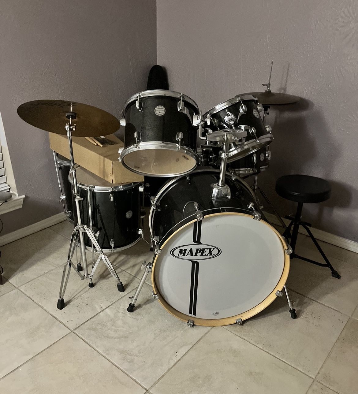 Complete Mapex Horizon Drum Set