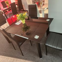 DINING TABLE WITH 4 CHAIRS 