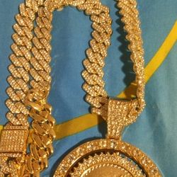 Gold Filled Medallion And Ring 