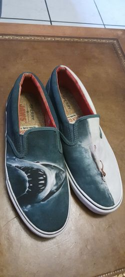 Sperry X Jaws 40th Anniversary  Shark Attack Slip On Boat Shoes Men Size 10 1/2 