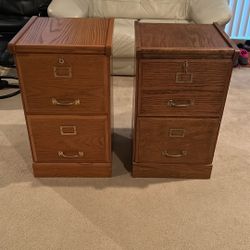 Two drawer Wood Filing cabinets
