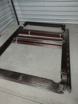 Rare wood queen bed frame